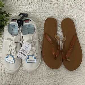 2/$15 Shoe Lot of Two Pair, Flip Flops and Sneakers